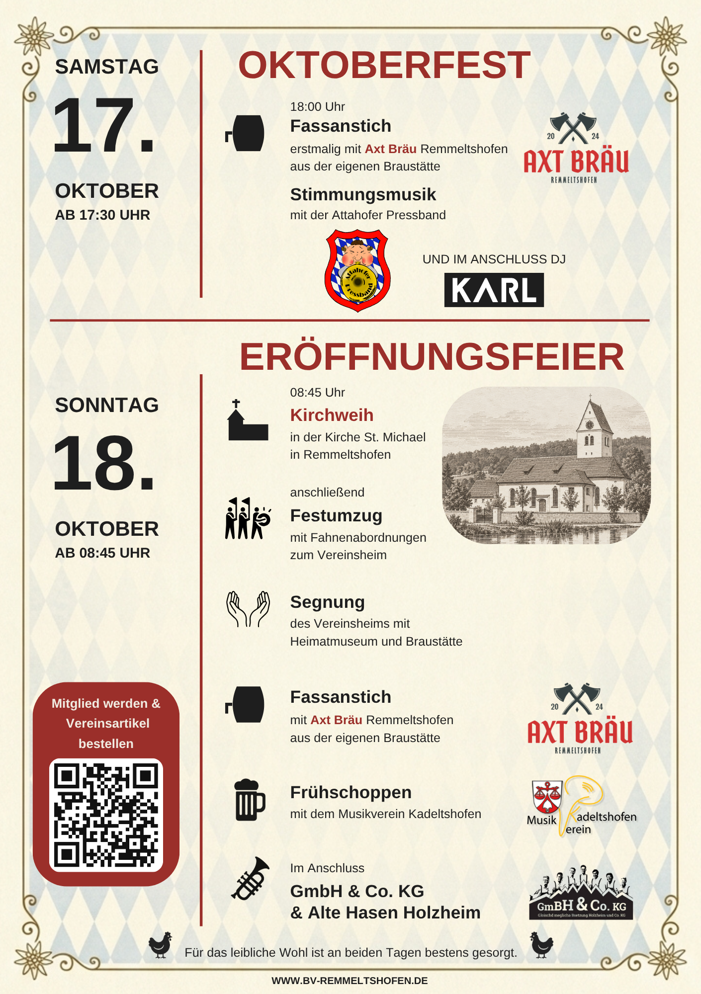 Flyer Rückseite mit dem Programm