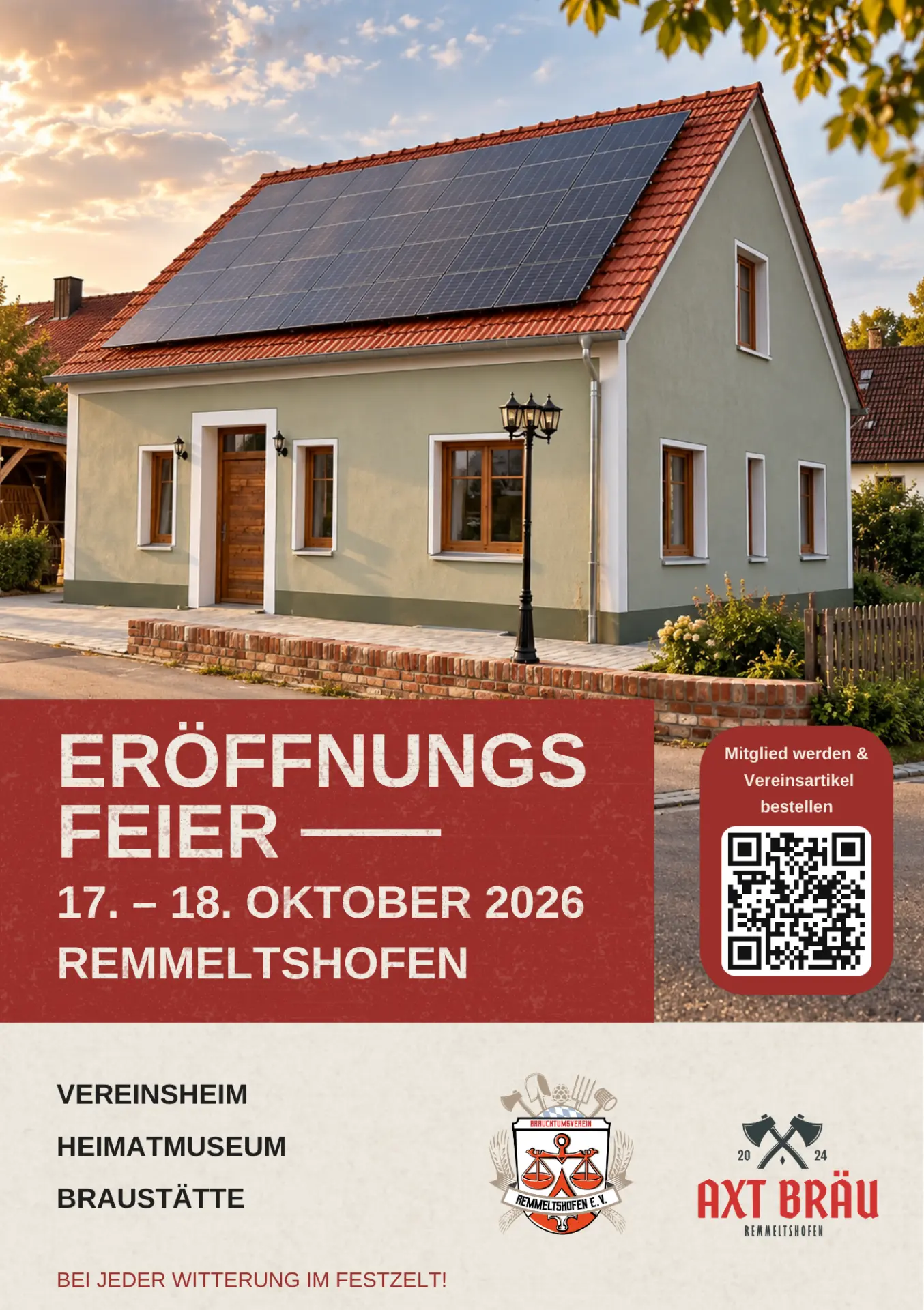Flyer zur Eröffnungsfeier am 17. und 18. Oktober 2026